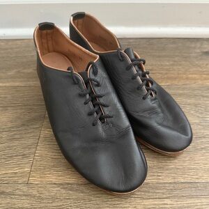 Giordano Leo’s Tone Master Women’s Black Leather Lace-Up Tap Dance Shoes, Sz 7.5